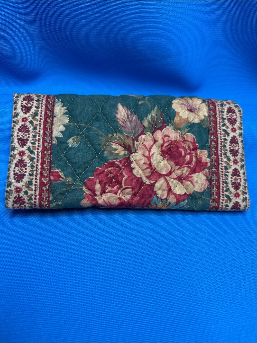 VERA BRADLEY VINTAGE GREENBRIAR PATTERN CHECKBOOK HOLDER COVER / CARRIER CASE